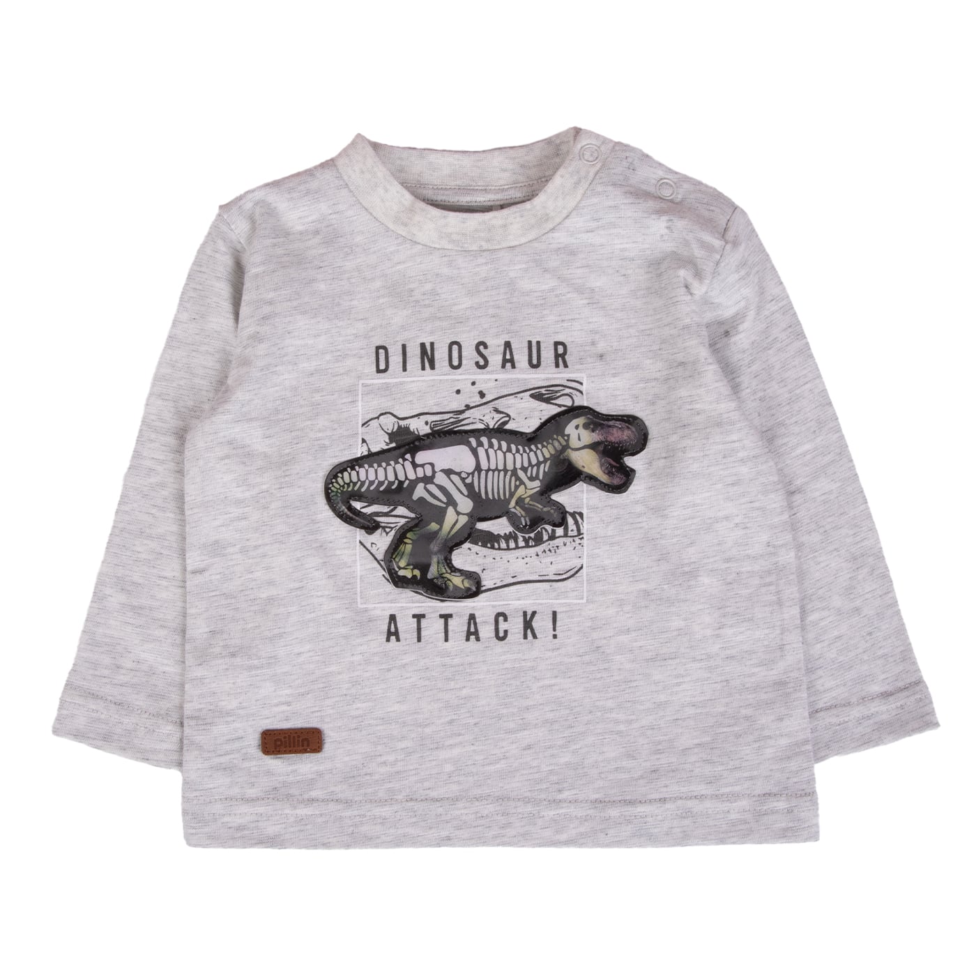 POLERA BEBE GRIS PILLIN ( PVB619-25MLG ) - 1