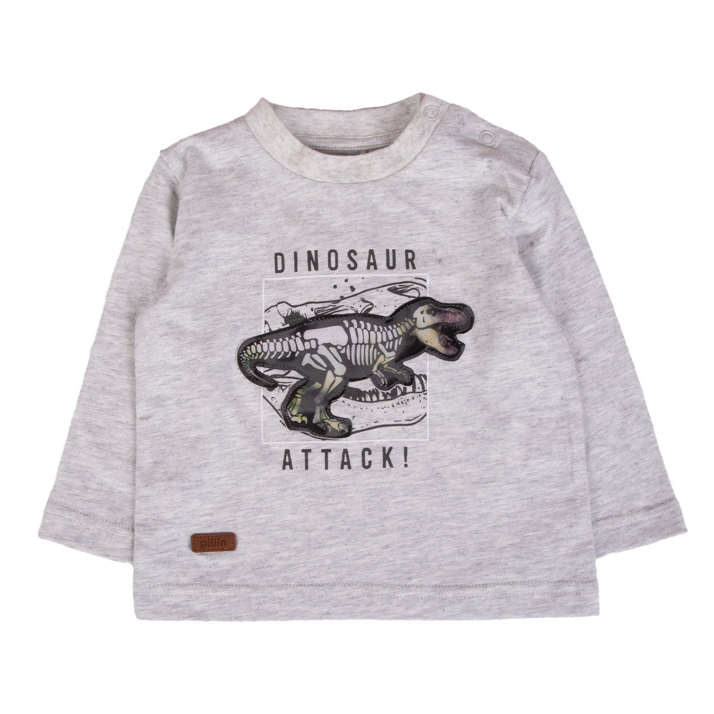 POLERA BEBE  GRIS PILLIN ( PVB619-25MLG ) - 1