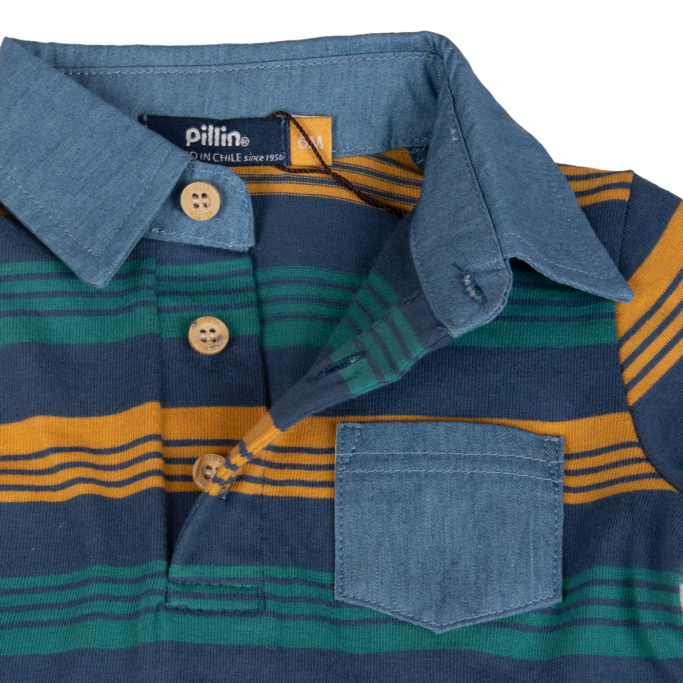 POLERA BEBE  AZUL PILLIN ( PVB618-25AZU ) - 2