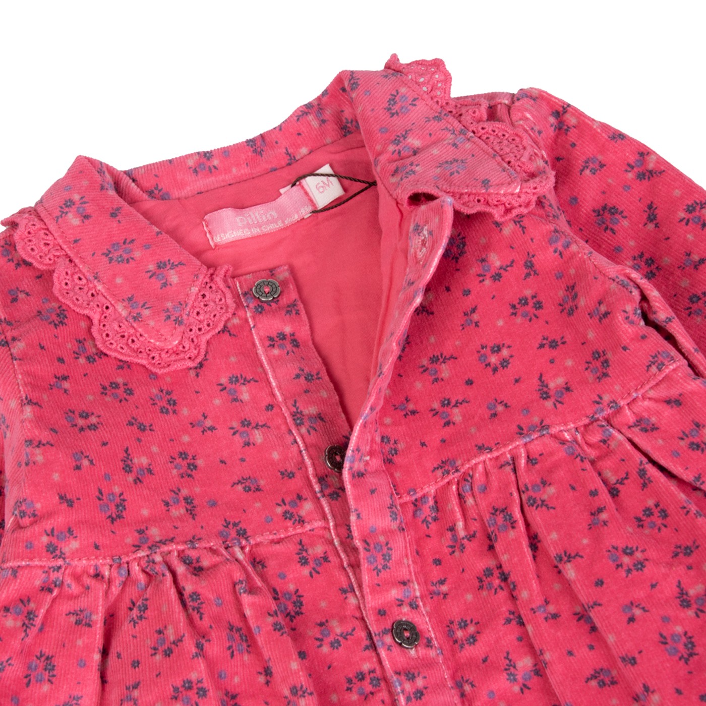 VESTIDO BEBE ROSADO PILLIN ( PVB840-25ROS ) - 2