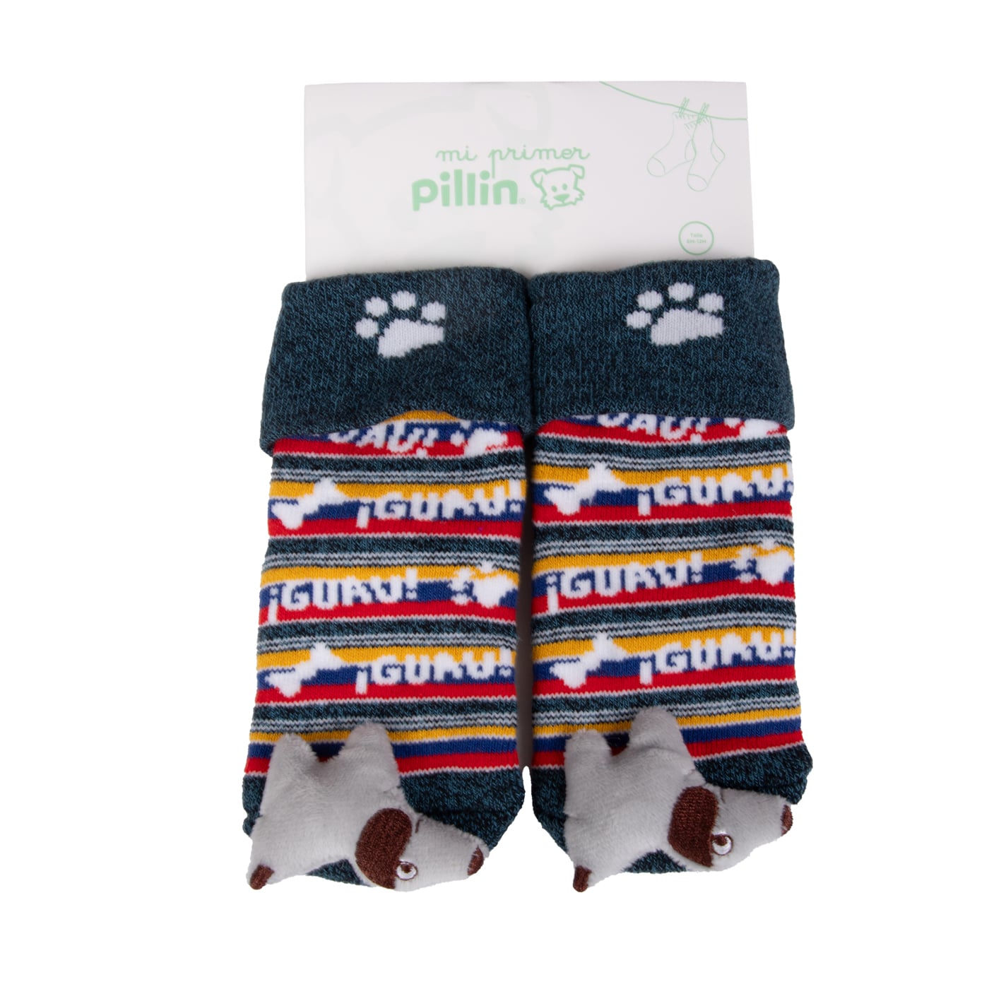 CALCETINES RECIÉN NACIDO NIÑO PETROLEO PILLIN (PAB106-25PET ) - 1
