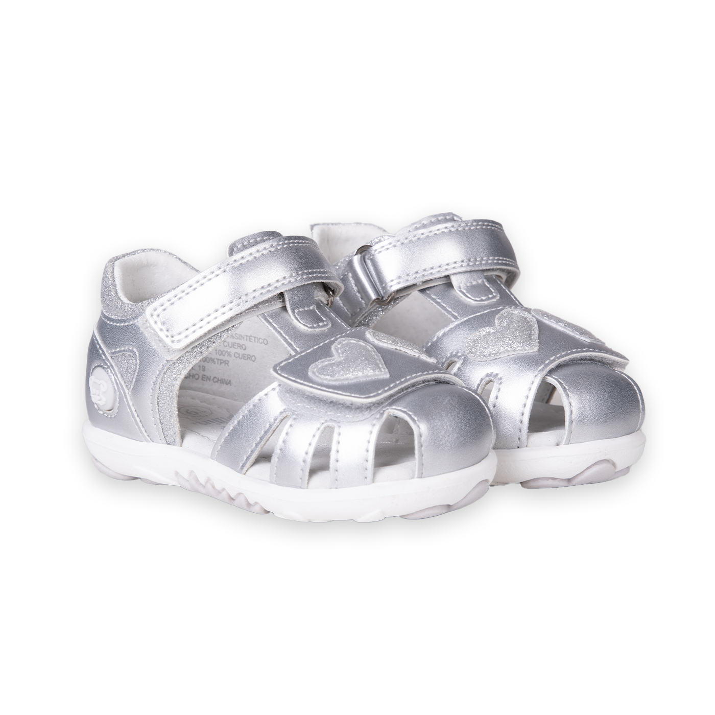 SANDALIAS BEBE  NIÑA PLATEADO PILLIN (PZC417-25PLA ) - 1