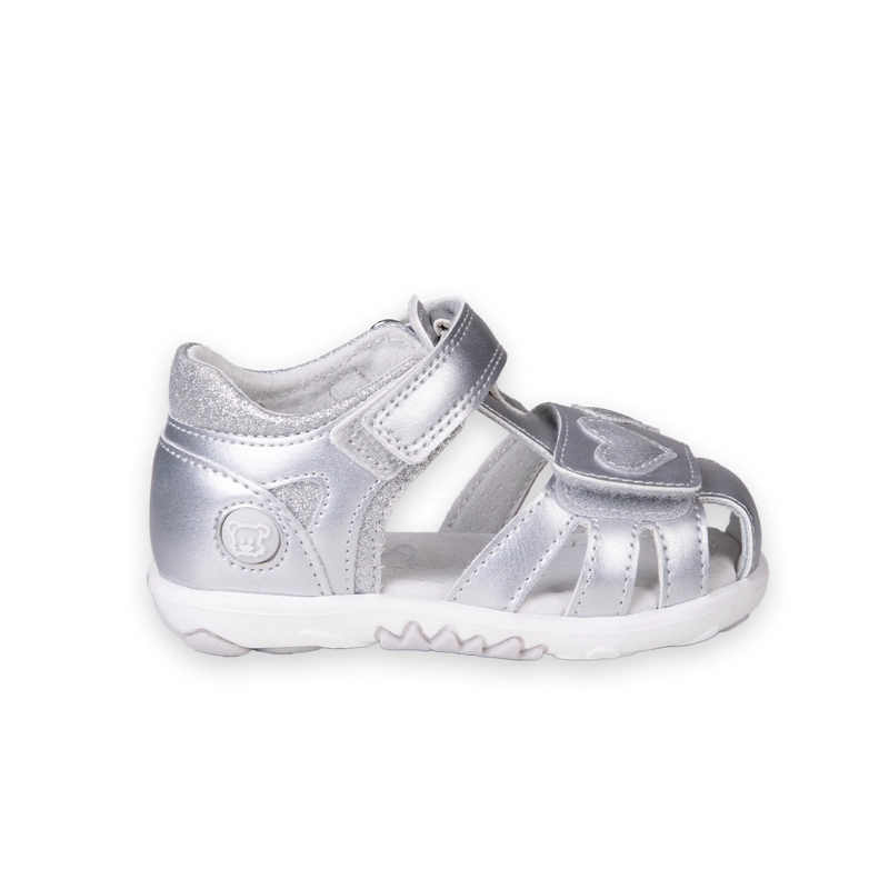 SANDALIAS BEBE  NIÑA PLATEADO PILLIN (PZC417-25PLA ) - 2