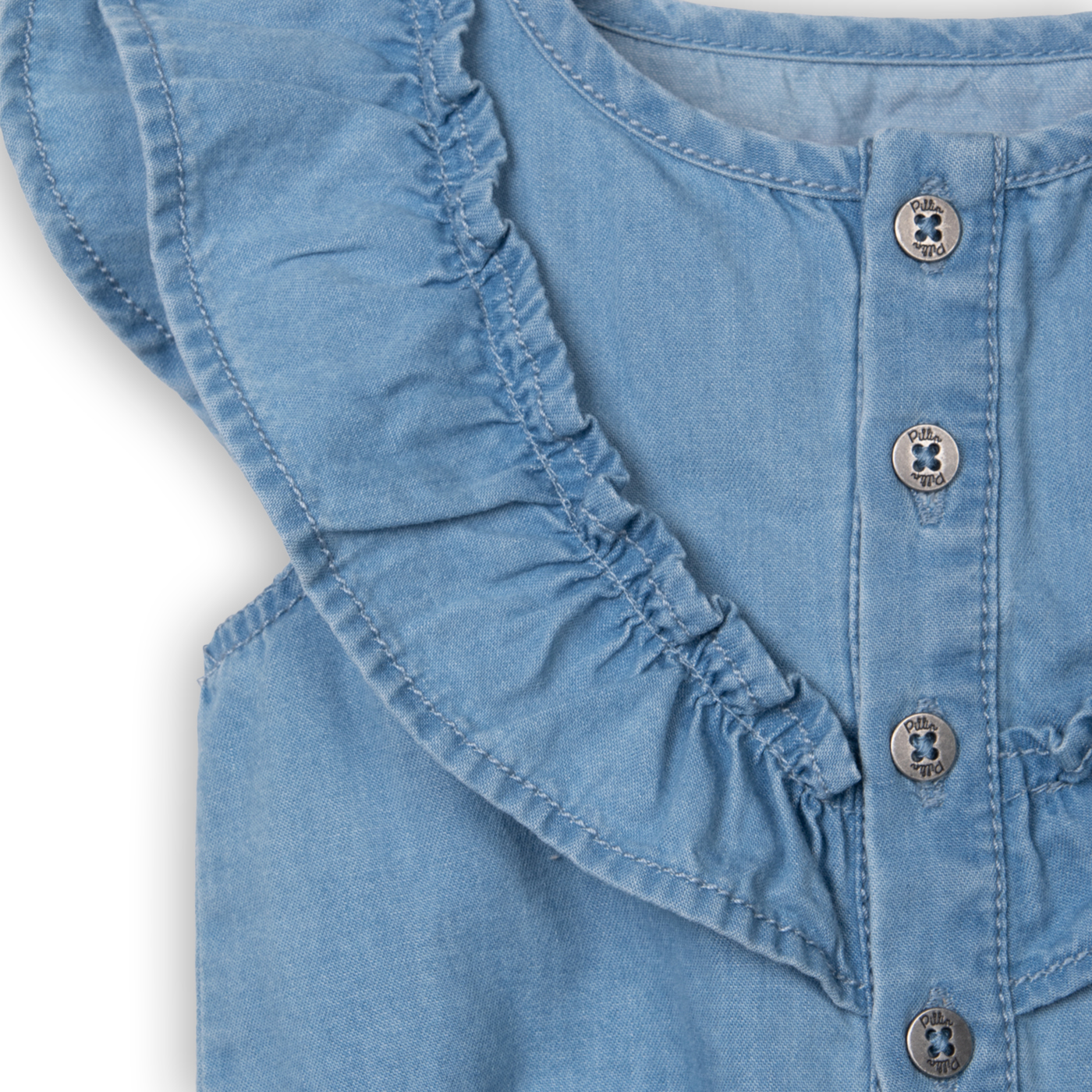 BLUSA NIÑA DENIM PILLIN (PVC724-25DEN3) - 2