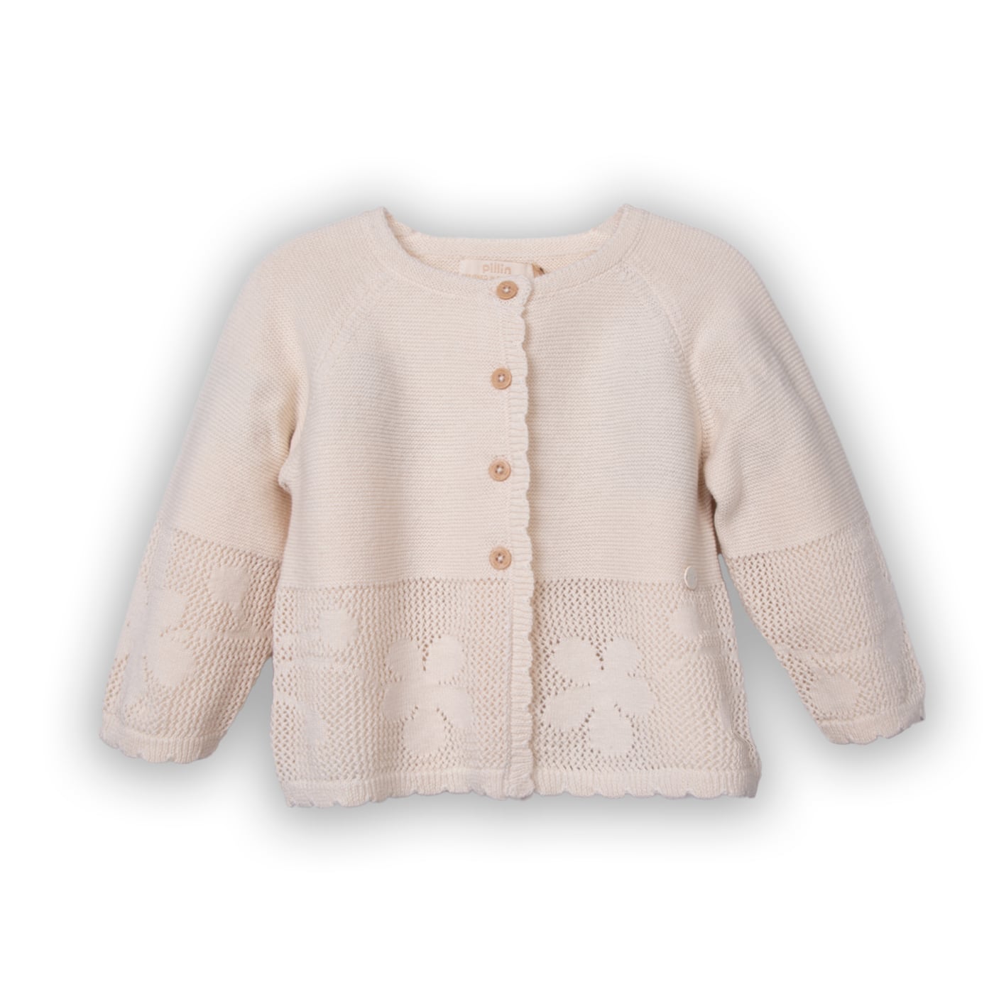 CHALECO NIÑA CRUDO PILLIN (PVC906-25CRU24M) - 1