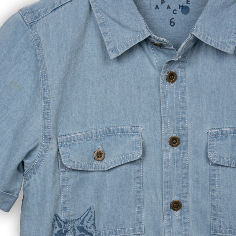 CAMISA NIÑO DENIM PILLIN (PVC718-25DEN8) - 1