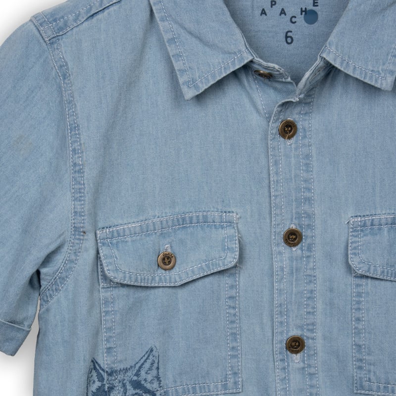 CAMISA NIÑO DENIM PILLIN (PVC718-25DEN8) - 1