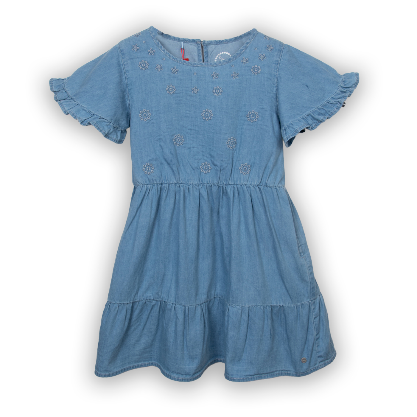 VESTIDO NIÑA CELESTE PILLIN (PVC713-25CEL4) - 1
