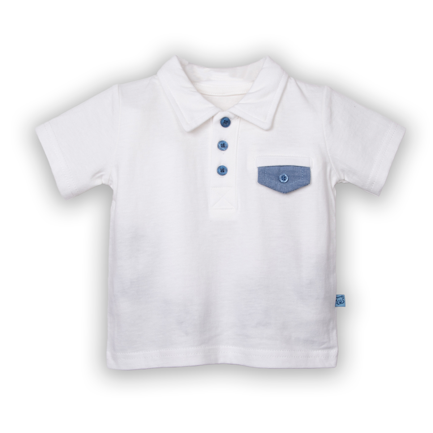 POLERA NIÑO EN COLOR BLANCO PILLIN (PVC601-25BCO6M) - 1