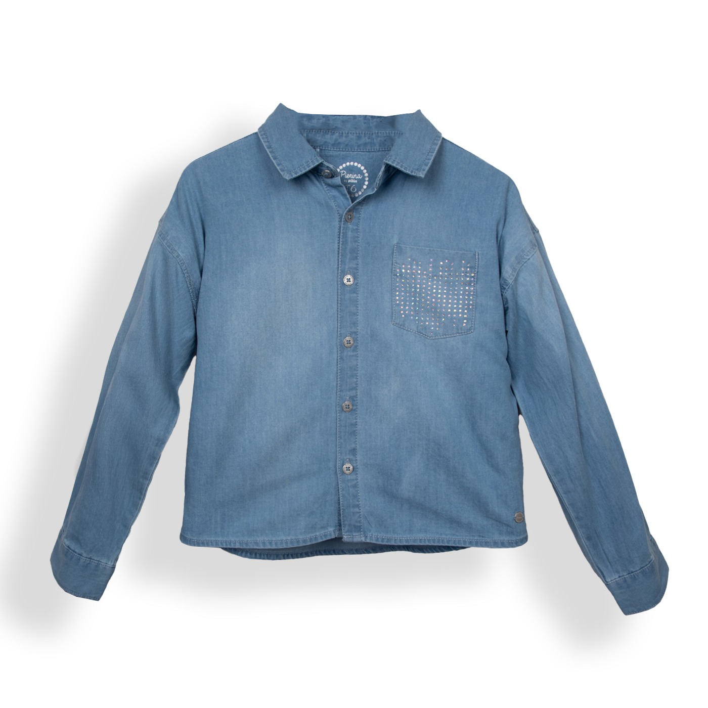 BLUSA NIÑA DENIM PILLIN (PVC709-25DEN12) - 1