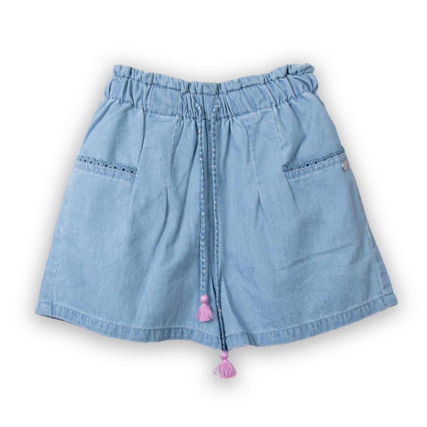 SHORT NIÑA CELESTE PILLIN (PVC739-25CEL10) - 1