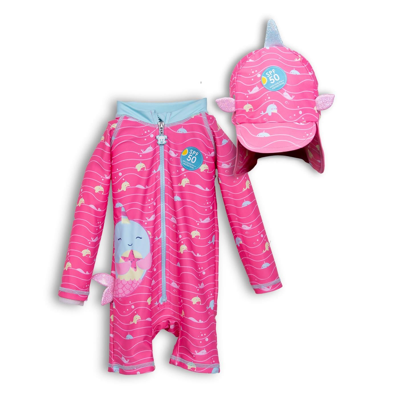 TRAJE DE BAÑO BEBE  FUCSIA PILLIN (PVC855-25FUC) - 1