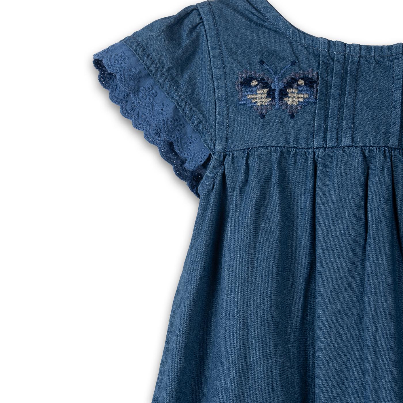 VESTIDO  NIÑA AZUL PILLIN (PVC725-25AZU) - 3