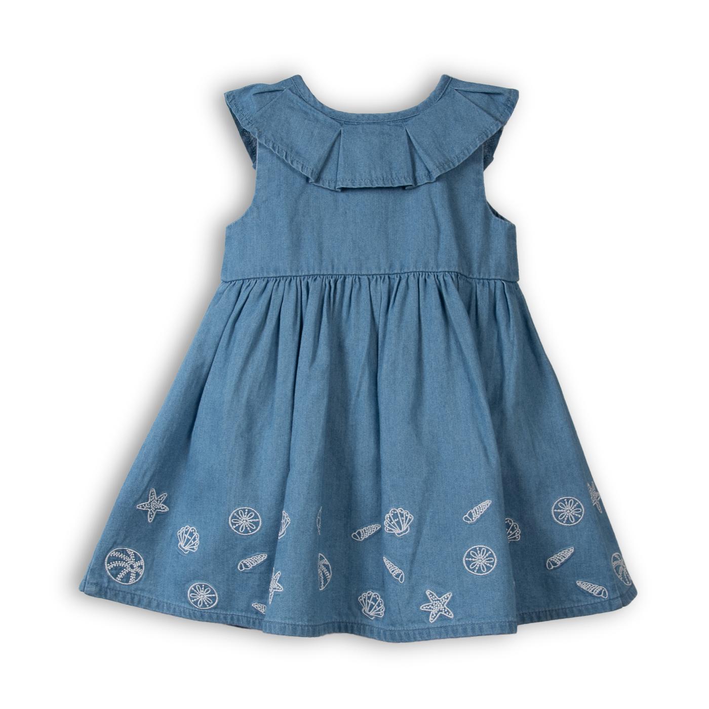 VESTIDO  NIÑA CELESTE PILLIN (PVC740-25CEL) - 1