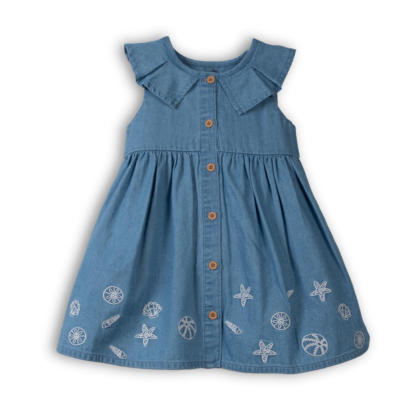 VESTIDO  NIÑA CELESTE PILLIN (PVC740-25CEL) - 2