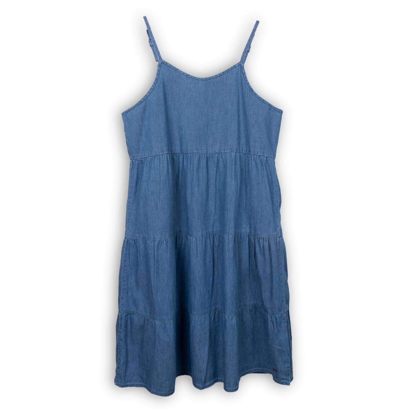 VESTIDO NIÑA AZUL PILLIN (TVC712-25AZU) - 1