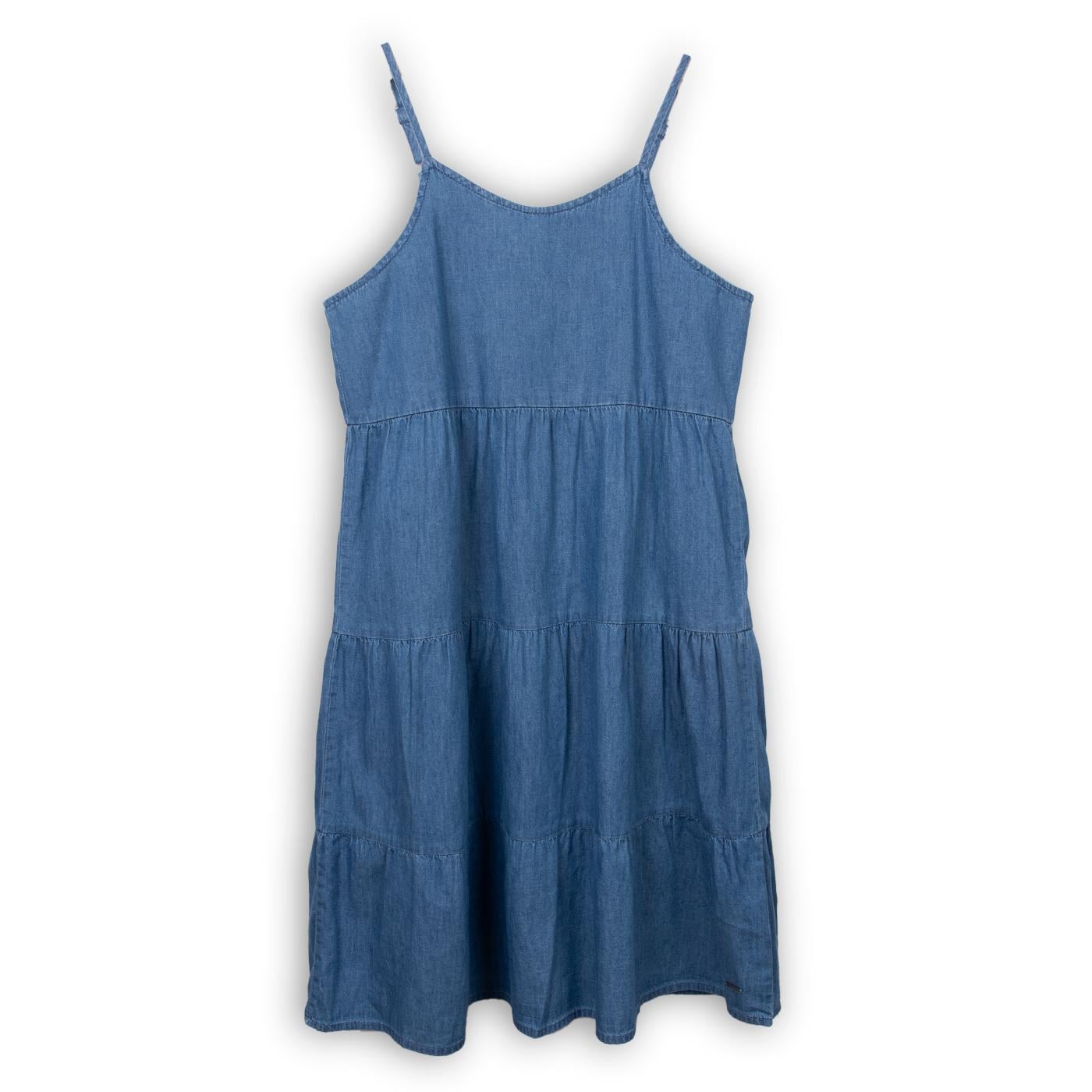 VESTIDO NIÑA AZUL PILLIN (TVC712-25AZU) - 1
