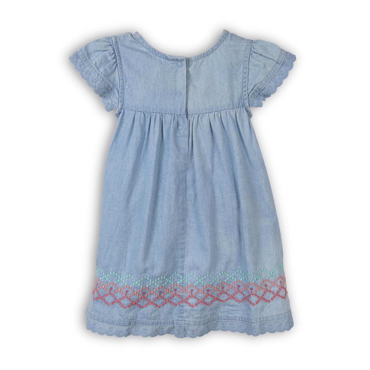 VESTIDO  NIÑA CELESTE PILLIN (PVC725-25CEL) - 2