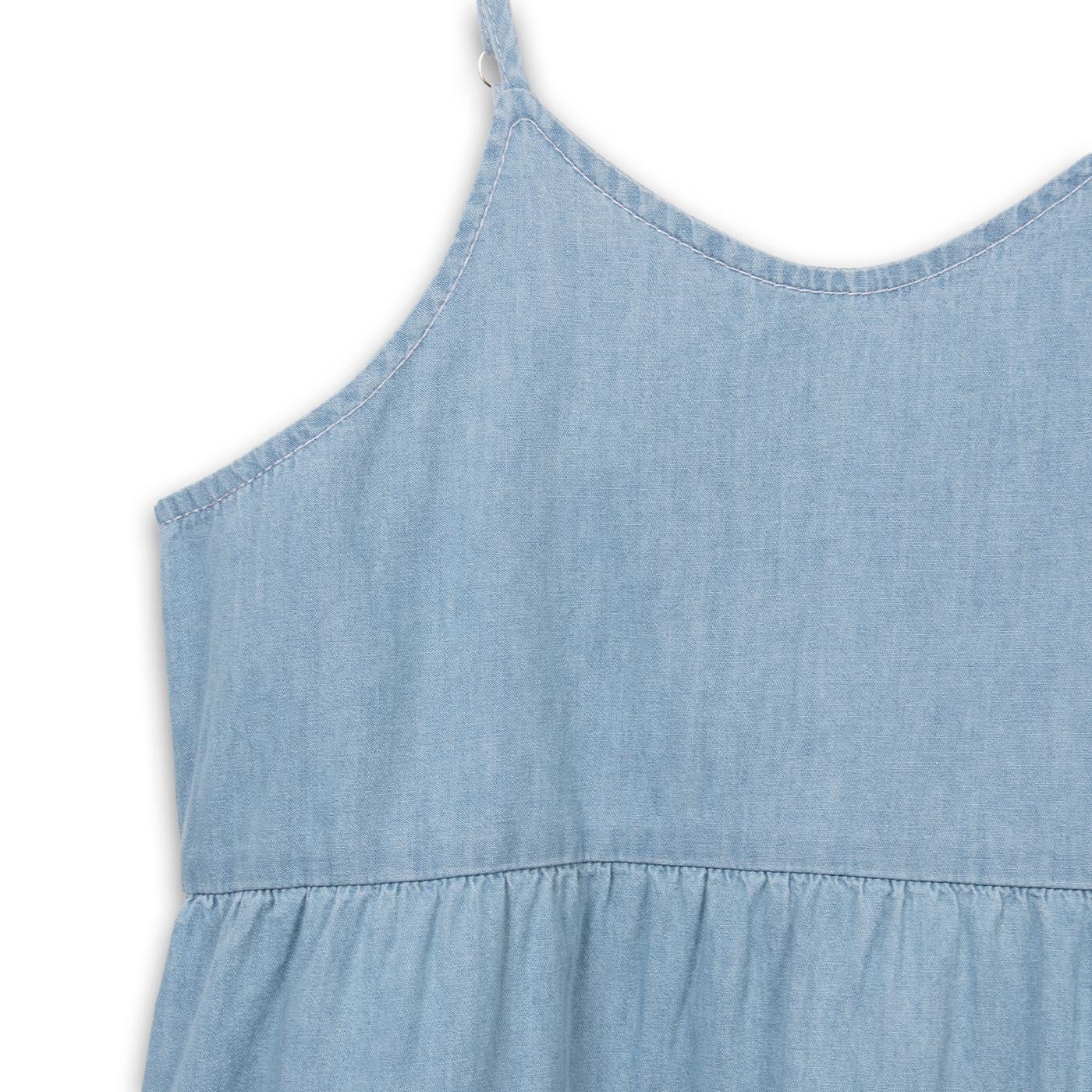 VESTIDO NIÑA CELESTE PILLIN (TVC712-25CEL) - 3