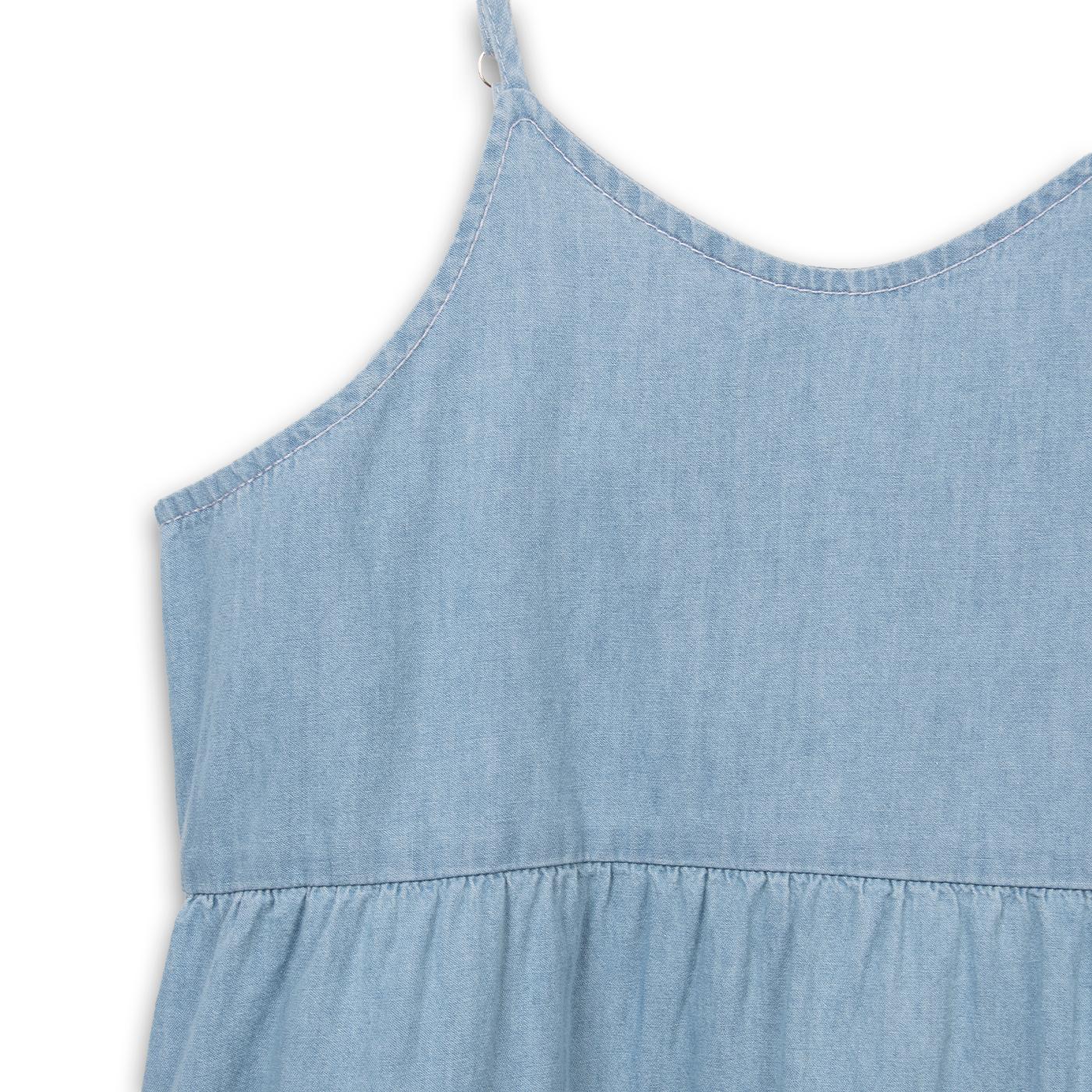 VESTIDO NIÑA CELESTE PILLIN (TVC712-25CEL) - 3