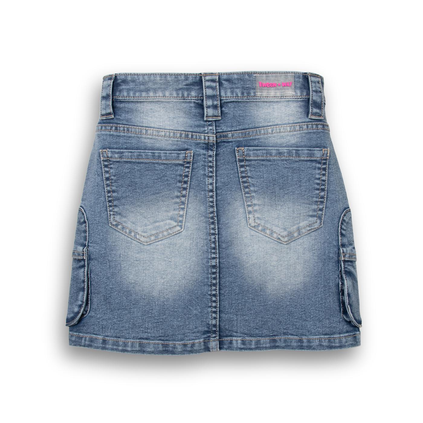 FALDA NIÑA DENIM PILLIN (TVC701-25DEN) - 2