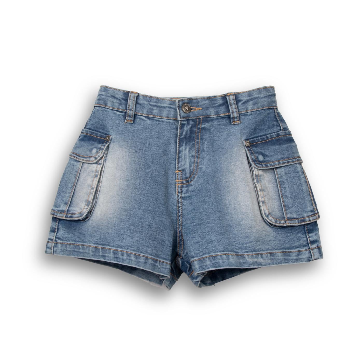 SHORT NIÑA DENIM PILLIN (TVC703-25DEN) - 1