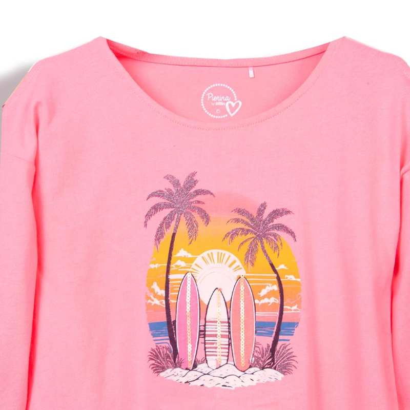 POLERA NIÑA CORAL PILLIN (PVC618-25COR) - 3
