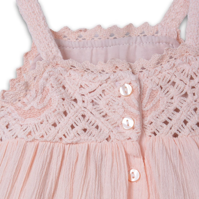 VESTIDO  NIÑA DAMASCO PILLIN (PVA818-24DAM) - 3