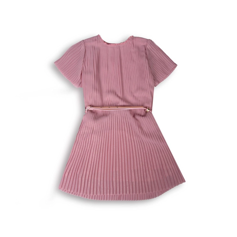 VESTIDO NIÑA PALO ROSA PILLIN (PVA844-24PRO) - 1