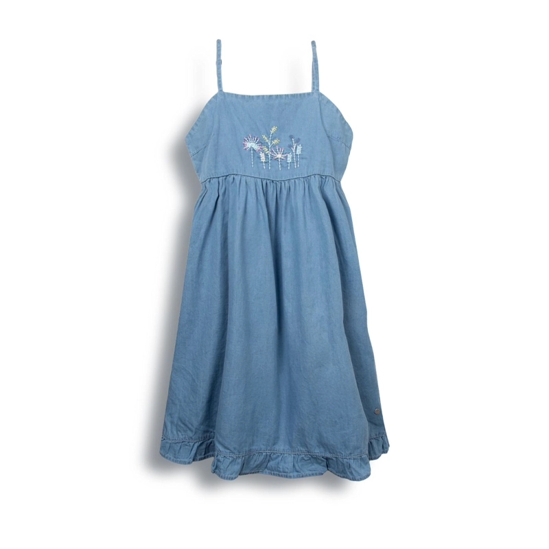 VESTIDO NIÑA CELESTE PILLIN (PVC738-25CEL) - 1