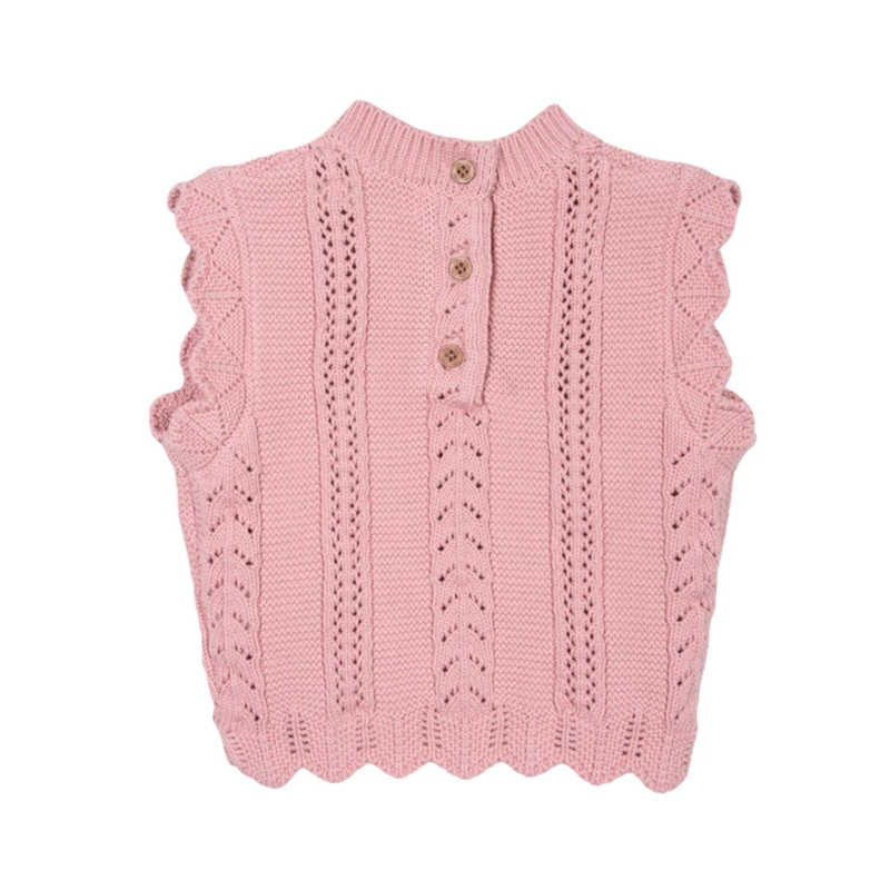 CHALECO  NIÑA ROSADO PILLIN (PVD909-26RSA) - 2