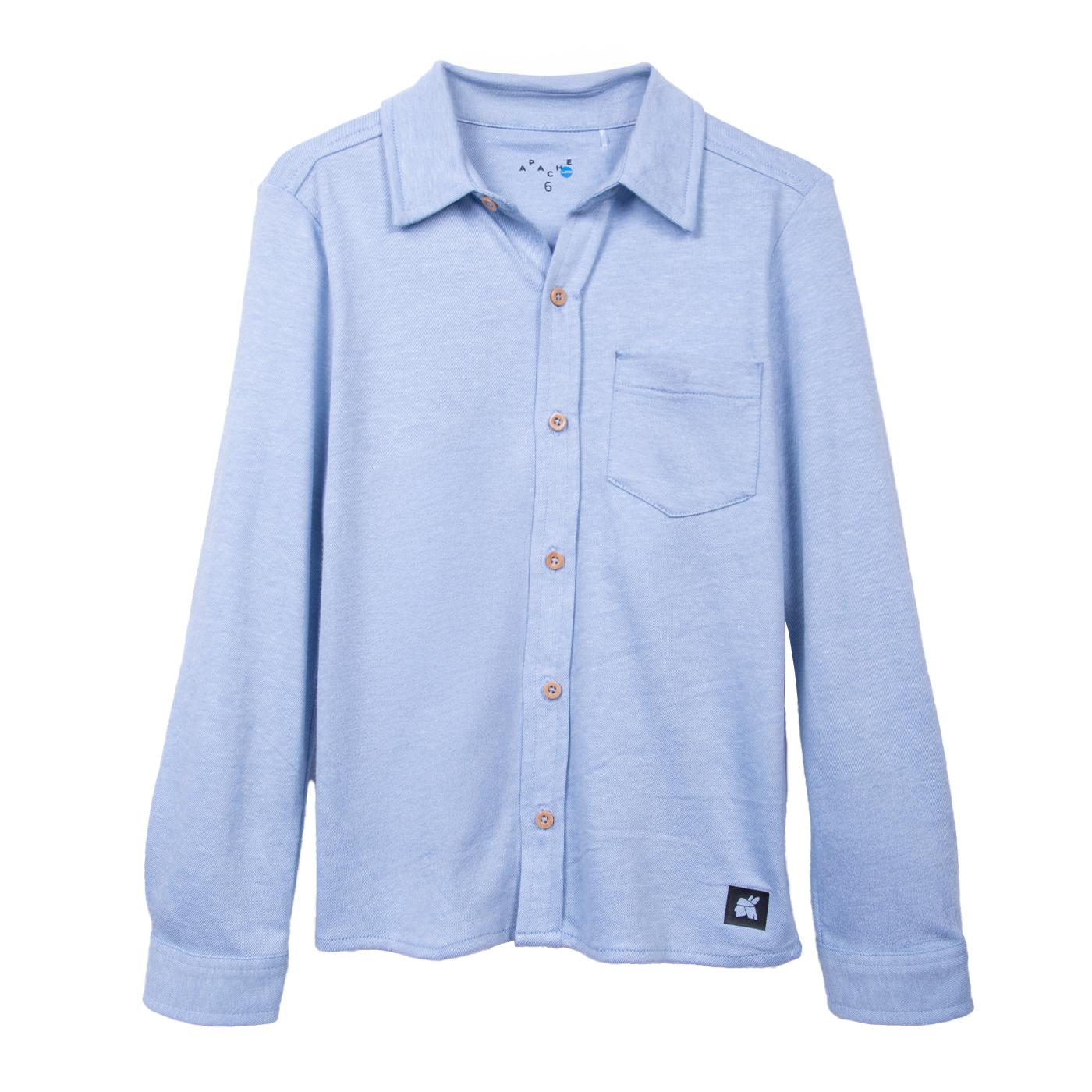 CAMISA  PILLIN CELESTE NIÑO (PVD617-26CEL) - 1