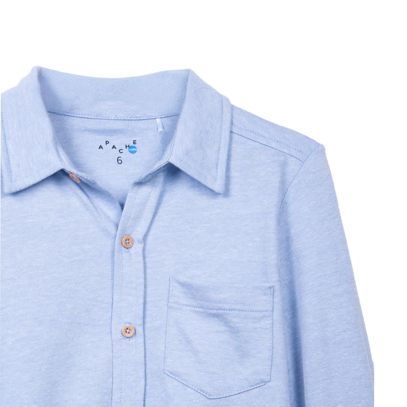 CAMISA  PILLIN CELESTE NIÑO (PVD617-26CEL) - 3