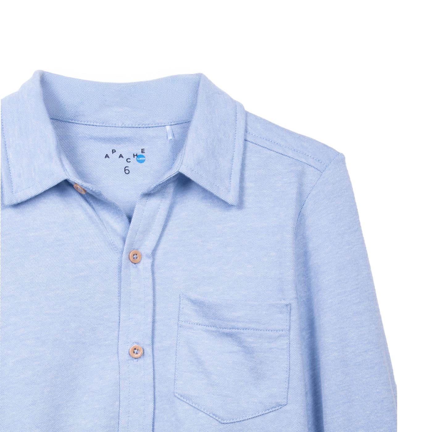 CAMISA  PILLIN CELESTE NIÑO (PVD617-26CEL) - 3