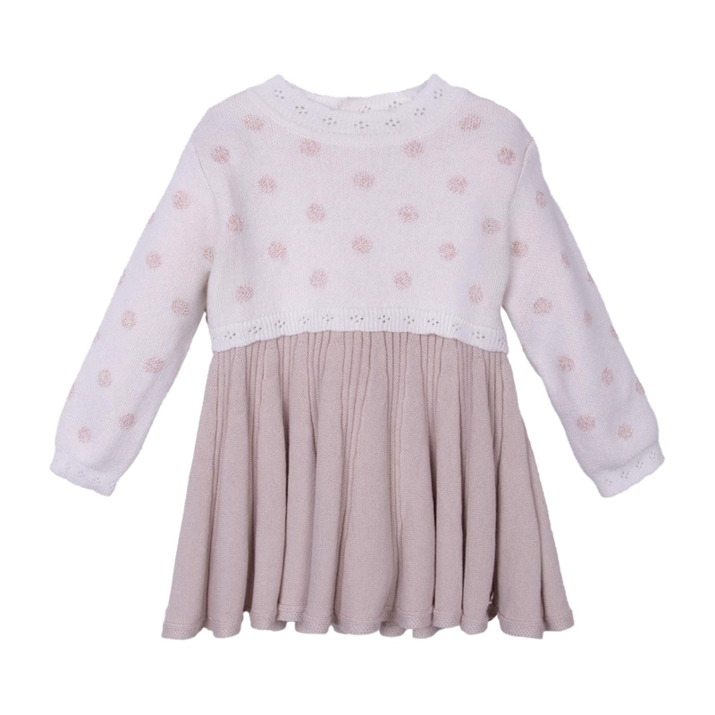 VESTIDO  TEJIDO   PILLIN BLANCO NIÑA (PVD918-26CRU) - 1