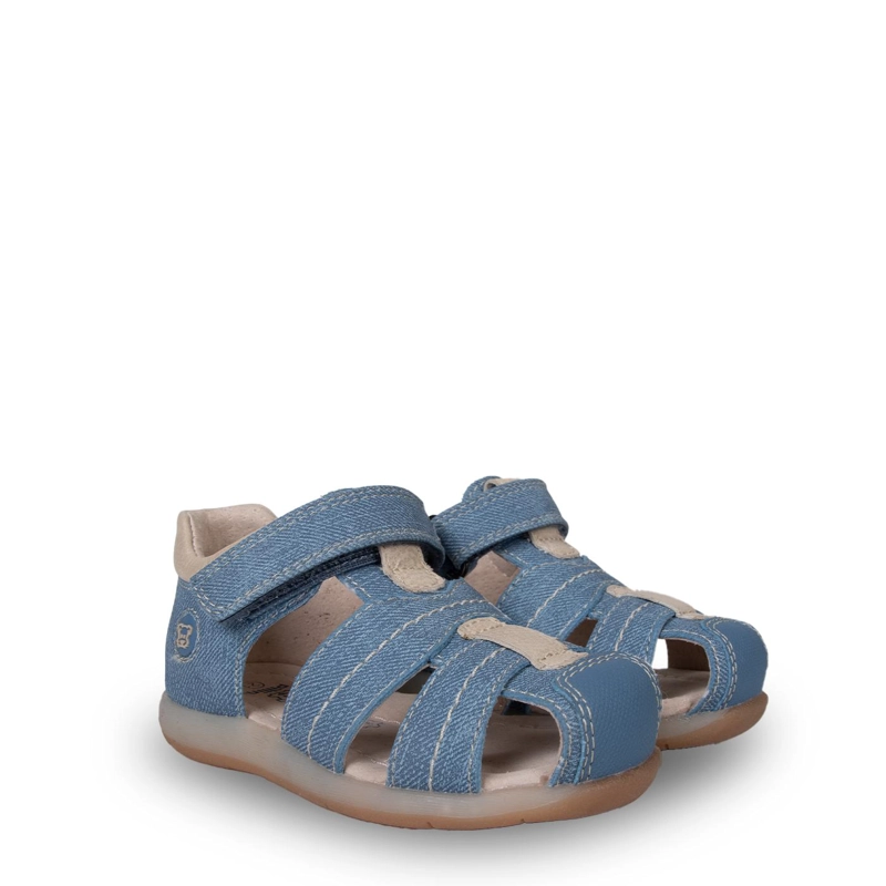SANDALIA BEBE  NIÑO CERRADA CON VELCRO DENIM PILLIN - 1