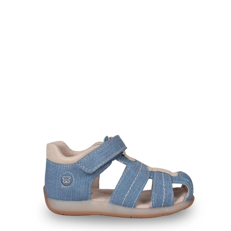 SANDALIA BEBE  NIÑO CERRADA CON VELCRO DENIM PILLIN - 2