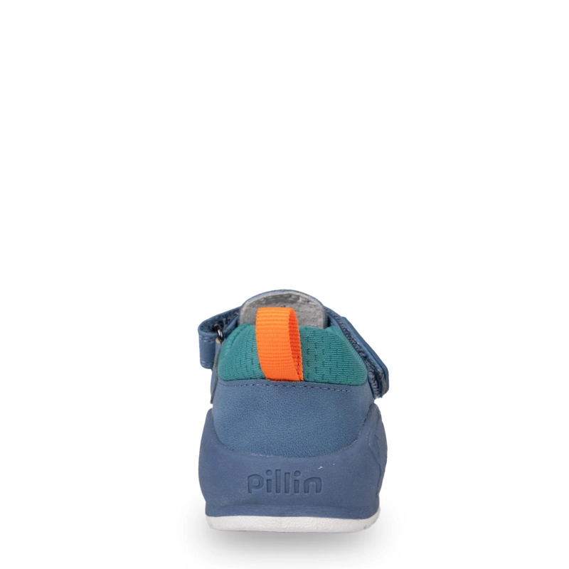 SANDALIA BEBE  NIÑO PASOS CERRADA AZUL PILLIN - 4