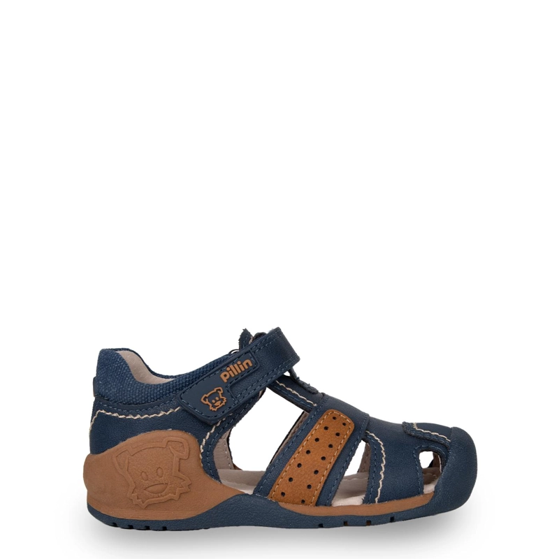 SANDALIA BEBE  NIÑO PASOS CERRADA AZUL MARINO PILLIN - 2