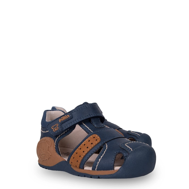 SANDALIA BEBE  NIÑO PASOS CERRADA AZUL MARINO PILLIN - 5