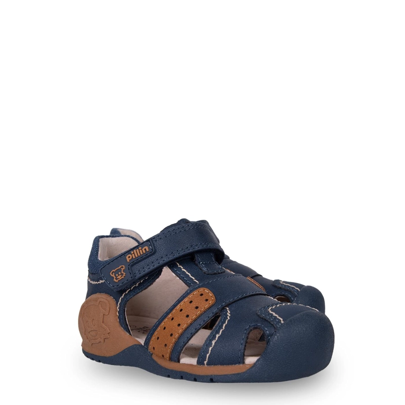 SANDALIA BEBE  NIÑO PASOS CERRADA AZUL MARINO PILLIN - 5