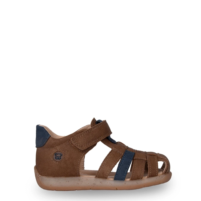 SANDALIA BEBE  NIÑO CLASICA CERRADA CON VELCRO CAFE  PILLIN - 2