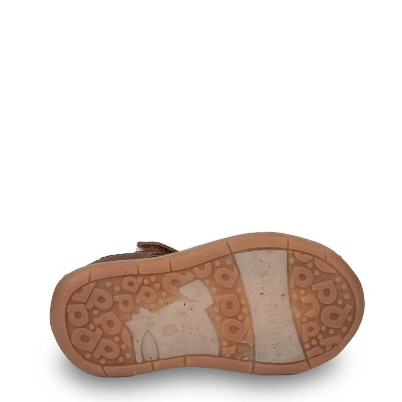SANDALIA BEBE  NIÑO CLASICA CERRADA CON VELCRO CAFE  PILLIN - 3