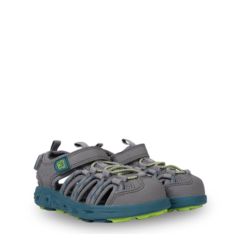 SANDALIA OUTDOOR BEBE  NIÑO CERRADA CON VELCRO GRIS PILLIN - 1