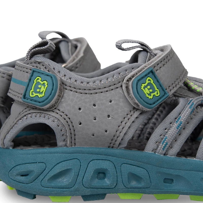 SANDALIA OUTDOOR BEBE  NIÑO CERRADA CON VELCRO GRIS PILLIN - 5