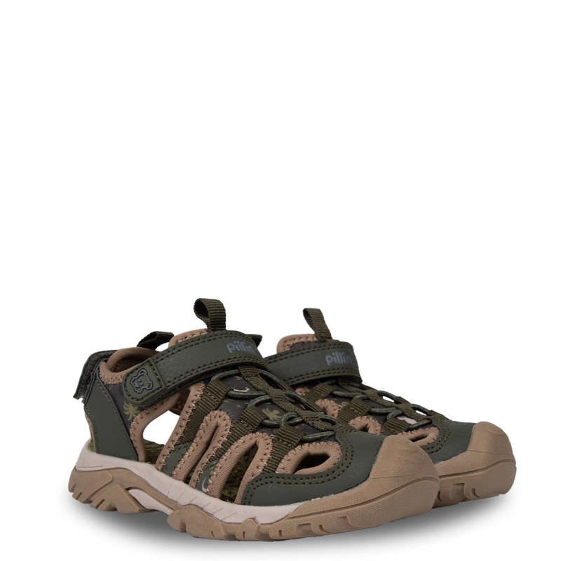 SANDALIA OUTDOOR BEBE  NIÑO CERRADA CON VELCRO VERDE PILLIN - 1