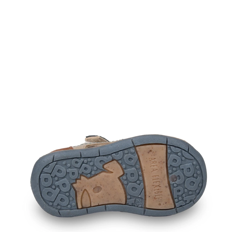 SANDALIA BEBE  NIÑO CERRADA DOBLE VELCRO BEIGE PILLIN - 3
