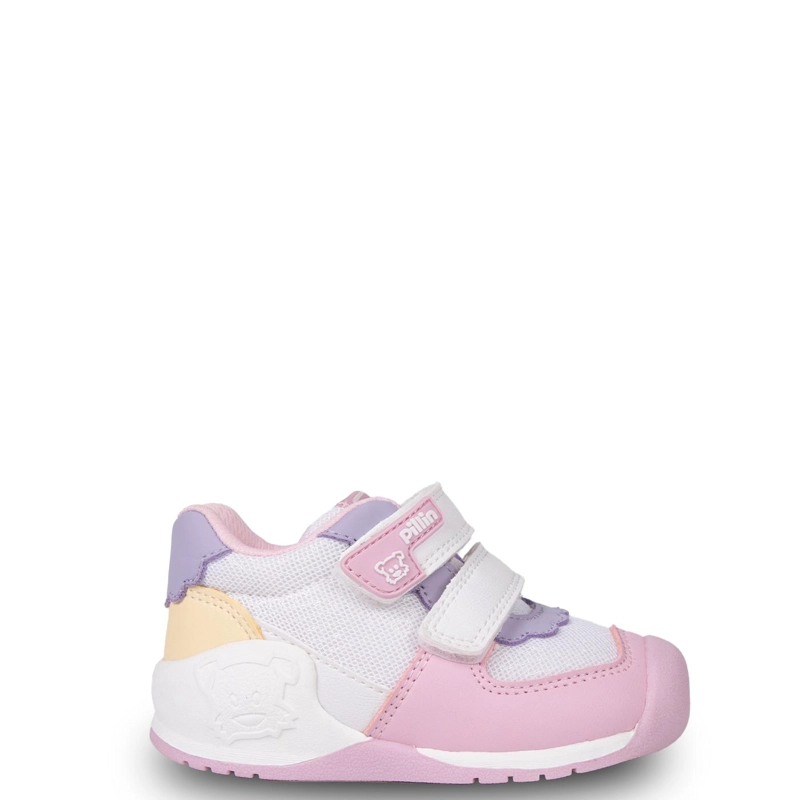 ZAPATILLA BEBE  NIÑA PASOS DOBLE VELCRO ROSADO PILLIN - 1