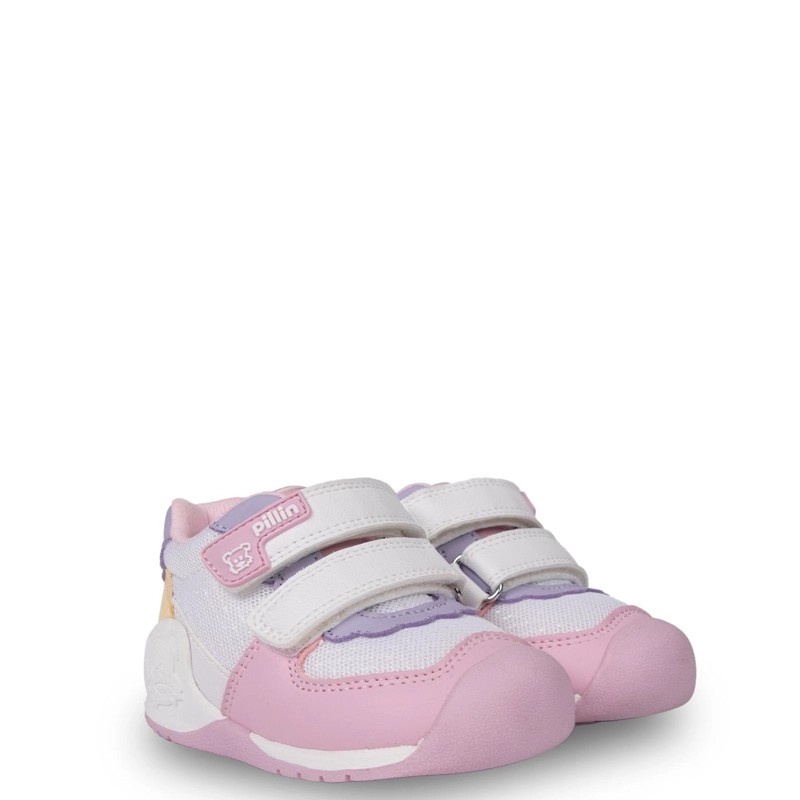 ZAPATILLA BEBE  NIÑA PASOS DOBLE VELCRO ROSADO PILLIN - 2
