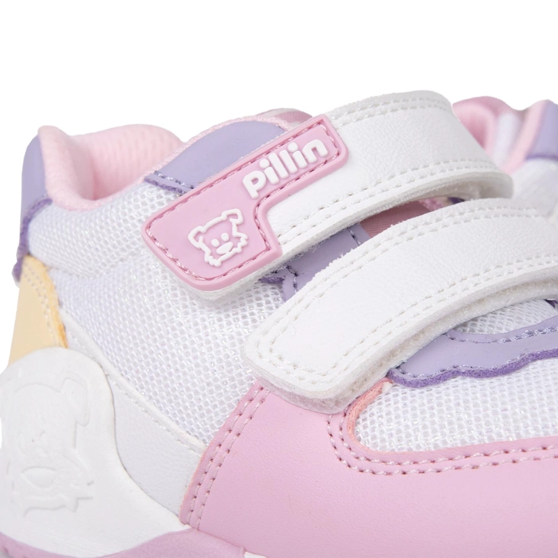 ZAPATILLA BEBE  NIÑA PASOS DOBLE VELCRO ROSADO PILLIN - 5
